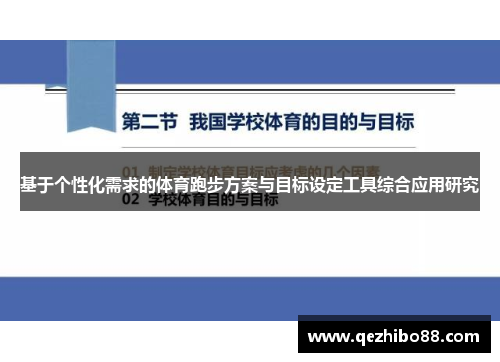 基于个性化需求的体育跑步方案与目标设定工具综合应用研究